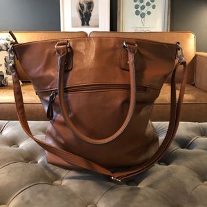 Camel Vegan Leather Bag